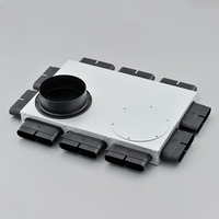 Distributeur de CVC en métal sous le plancher pour l'extérieur Boîtier d'alimentation en rectangle pour les gestionnaires d'air Hôpitaux Gymnases Escaliers Salles à manger