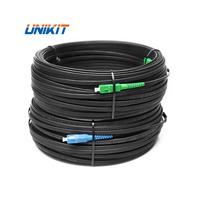 Vente en gros directe de l'usine SC UPC APC 40m 80m Jumper FTTH câble de chute plat pour l'extérieur câble de Fiber optique pré-connecté cordon de raccordement