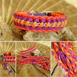 India Paracord Hondenhalsband Meerkleurige Kralen Leren Bloem Kenyan Maasai Stijl Bloemen Collier Chien Pet Riem - Product Image 5