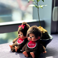 Gantungan Kunci Boneka Monyet Feiya Monchichi 11-30cm Mainan Anime Baru Impor Figur Lucu Boneka Hewan Imut Gantungan Tas Ransel