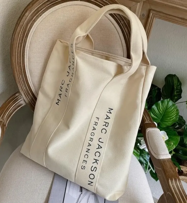 Organic Cotton Bag Wholesale Custom Printed Eco Friendly Recycle Plain Organic Canvas Reusable Tote Cotton Bag With Wide Handle