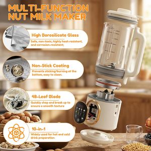Licuadora Eléctrica Portátil para el Hogar, Licuadora Digital Automática para Preparar Alimentos para Bebés, Procesador de Alimentos, Electrodoméstico - Product Image 6