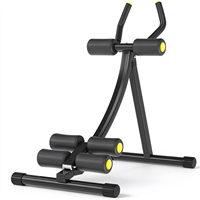 Banc d'assistance aux sit-ups unisexe pour adultes, avec cadre métallique durable et léger, rail incurvé, pour entraînement musculaire à domicile, couleur personnalisable OEM