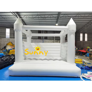 Château gonflable blanc à louer pour les fêtes, avec toboggan et combo de balles, château gonflable pour sauter dans le <span class=keywords><strong>jardin</strong></span> pour les mariages et les anniversaires - Product Image 3