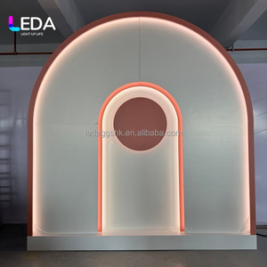 Support de toile de fond en acrylique LEDA pour événements, scène, décoration de fête, avec éclairage LED, décoration de salle pour événements - Product Image 1