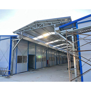 Casa prefabricada Oficina de bajo costo Habitación de sitio Estructura de acero portátil económica Tipo K Casa modular prefabricada K para dormitorio de trabajadores - Product Image 1