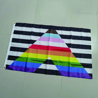 Drapeau de la fierté LGBTQ+ et des alliés droits, 3x5 pieds, polyester, arc-en-ciel, bannière de soutien pour l'affichage intérieur et extérieur