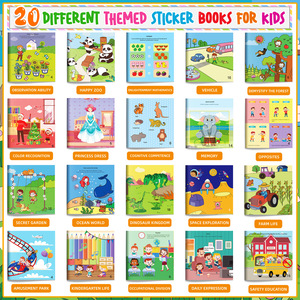Libros Educativos en Inglés para el Desarrollo Cognitivo Temprano de Niños: Libros de Dibujos Animados para la Primera Infancia, con Pegatinas, para el Desarrollo <span class=keywords><strong>del</strong></span> Potencial - Product Image 5