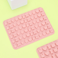Nuevo molde de pastel de silicona de resina de oso ecológico 50 oso DIY Fondant QQ azúcar Chocolate bandeja de hielo juego para hornear para bolsa de comida de caramelo