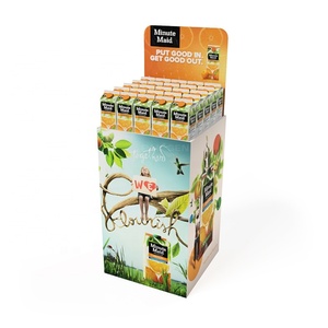 Customized Foldable Eco-Friendly Recycled Cardboard Dump Bins Display <b>Stand</b> for Supermarket Beverage Promotion - Product Image 5