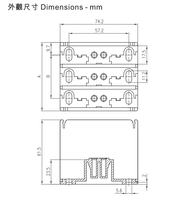 Bloc de distribution de puissance de type américain série ATB-175, 600V 175A, bornier à vis pour armoire de commande électrique