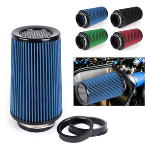 Filtre à air 101mm 76mm 89mm type cône à haut débit pour mise à niveau automobile avec clips - Product Image 1