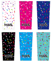 PURE Manchons de compression sportifs personnalisés roses avec motif 'Cancer Drip' par sublimation, élastiques, pour football, baseball et usage scolaire