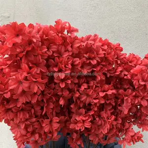 A-179 High Quality Red Flower Dark Eed Flower Artificial Wedding Hotel Flower Long Wild Lily