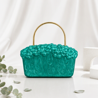 Sacs à main de soirée en métal au design tendance, poignées personnalisées, couleurs unies, sacs de fête de mariage en acrylique, vente en gros d'usine, pochettes pour femme
