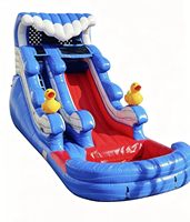 Toboggan aquatique gonflable en PVC pour divertissement aquatique commercial en plein air