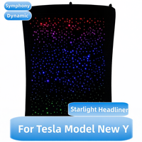 Nouveau toit ciel étoilé à fibres optiques dynamiques pour Tesla Model Y 2025, éclairage d'ambiance et pare-soleil de toit