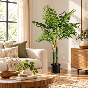 Factory Wholesale Artificial Areca Palm <b>Tree</b> Flame Retardant UV Resistant Plastic Potted Plant for Indoor Home Hotel Birthday - Product Image 6