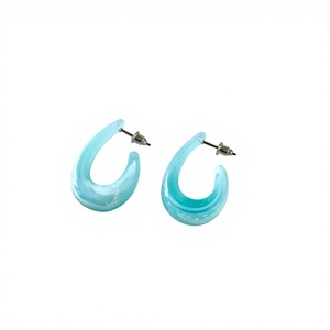 Natural Style Handmade Resin <b>Earrings</b> for Women, Unique Artistic Fashion <b>Earrings</b>, Lightweight Jewelry Accessories for Boutique - Product Image 1