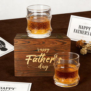 Juego de Vasos de Whisky de Cristal Artisan <span class=keywords><strong>Glacier</strong></span>: Juego de Regalo con Caja de Madera |   Día del Padre 2026 Listo para Celebrar |   SHUNSTONE Más de 100 mil unidades vendidas - Product Image 1