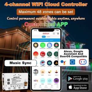 Prix de gros Lumière LED à pixels avec contrôleur 48v 30mm Lumières décoratives de Noël LED Ip68 Rgbw Éclairage permanent LED sur rail - Product Image 5