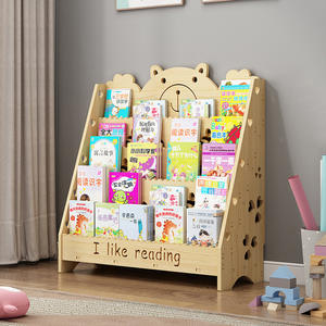 Bibliothèque pour enfants en forme de maison Meubles pour enfants Bibliothèque Étagère en bois massif Étagère de <span class=keywords><strong>rangement</strong></span> pour jouets Armoire - Product Image 2