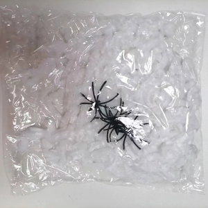 1.5 <span class=keywords><strong>M</strong></span> spider web bulat pesta Halloween, properti laba-laba, festival hantu bar dekorasi rumah hantu jaring putih mewah bulat jaring laba-laba - Product Image 6