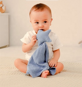 Moon Star – couverture de sécurité en coton pour bébé, poupée sensorielle, serviette apaisante, bavoirs <span class=keywords><strong>100</strong></span>% en mousseline de coton biologique - Product Image 2