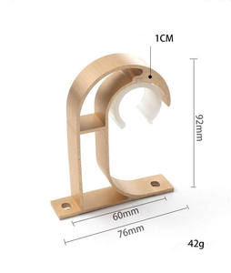 Tringle à rideau en alliage d'aluminium épais, simple et double, 1 cm, style européen, silencieuse, type romain, avec support de rail et accessoires inclus - Product Image 4