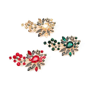 Broche de flor elegante con imitación de cristal, broche para ropa, abrigo, chaqueta, accesorios para cheongsam, personalizado - Product Image 1