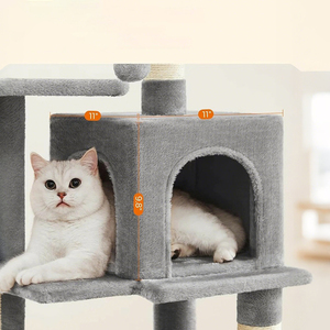 Arbre à chat pour grands chats, grand arbre à chat, pilier d'escalade pour chat, structure d'escalade pour chaton, intégration de nid pour chat, personnalisable - Product Image 3