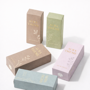 Rigid Feel Folding Carton Style Custom Perfume Box with Velvet Lamination and Inner EVA <b>Foam</b> for Retail Custom Logo - Product Image 2