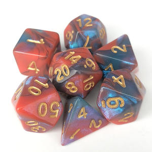 Prix usine en vrac paillettes polychromatiques violet 16mm dés acryliques <span class=keywords><strong>polyèdres</strong></span> à coins arrondis pour jeux mdn en plastique de résine - Product Image 6