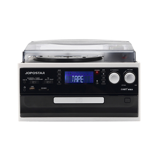 Système de lecteur de disques vinyles de style rétro Hi-Fi avec tourne-disque 3 vitesses, lecteur <span class=keywords><strong>CD</strong></span> <span class=keywords><strong>et</strong></span> <span class=keywords><strong>cassette</strong></span>, streaming Bluetooth, fournisseur OEM - Product Image 1