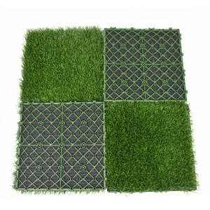 4 Uds 12x12 alfombrillas cuadradas de césped sintético parche de césped artificial azulejos decoración de césped DIY - Product Image 3