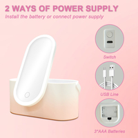Lampe de maquillage LED pliable compacte pour boîte à cosmétiques portable avec miroir éclairé
