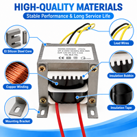 Transformateur de puissance ECKO EI66 8VA 220V vers 12V à sortie unique avec fusible, bobinage en cuivre, CE