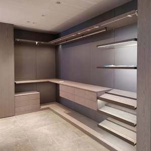 Meubles de chambre à coucher modernes, armoire-penderie en bois massif de taille personnalisée, protégée par l'environnement, pour appartement ou hôtel - Product Image 1