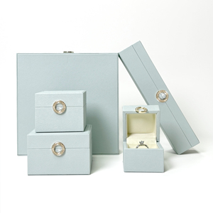 Oem tùy chỉnh Thời trang đồ trang sức mini hộp đồ trang sức sang trọng lewelry bao bì Set Vàng Khóa tên nơi PU da hộp lưu trữ hiển thị - Product Image 2