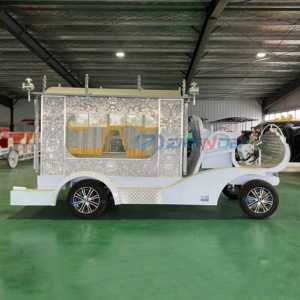 White and Silver Electric New Funeral Hearse for Sale Custom Made Funeral Hearse High Quality Special Transportation - Product Image 5