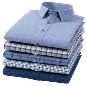 Men's Casual Formal Long-Sleeved Single Breasted Button Collar <b>Patchwork</b> Twill Quick Dry Sustainable 100% Cotton Spring - Product Image 2