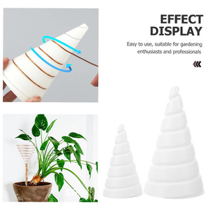 Herramienta de sujeción y soporte para antena de jardinería, cono triangular, color blanco - Product Image 1