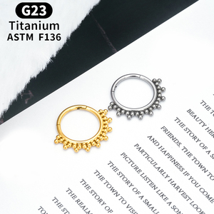 ASTM F136 Titanium Septum Hoops <strong>Round</strong> <strong>Nose</strong> <strong>Rings</strong> 16G CZ Earring Hinged Segment Ear Tragus Cartilage Helix Body Piercing Jewelry - Product Image 6
