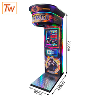Máquina de Juego Arcade de Boxeo TOPWAY, Simulador de Puñetazos, Grado Comercial, Prueba de Fuerza Electrónica, Funciona con Monedas