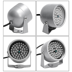 ไฟส่องสว่างอินฟราเรด 48 LED อลูมิเนียม IP65 กันน้ำ DC12V สำหรับกล้องรักษาความปลอดภัย - Product Image 2