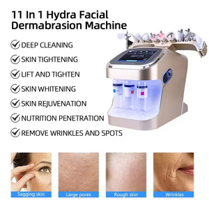 New Launch 11 in 1 Hydra Dermabrasion Water Oxygen Facial Cleaning Machine for Blackhead Removal and Pore <b>Shrink</b> - Product Image 1