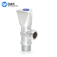 Robinet d'arrêt à ouverture lente en alliage de zinc D&R de haute qualité, 1/2'', finition chromée, pour salle de bain et évier de cuisine