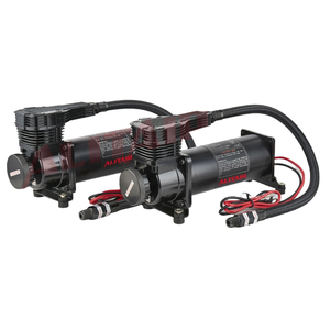 Kompresor Suspensi Udara Ganda 3.5CFM 485C CAR 200PSI Pompa Udara 12V Logam Hitam R-kompresor untuk Mobil - Product Image 1