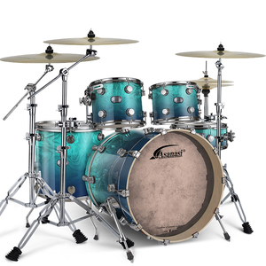 Batería de jazz Juego de batería acústica serie <span class=keywords><strong>Rock</strong></span> de oro negro con platillos y <span class=keywords><strong>kit</strong></span> de batería de asiento - Product Image 2