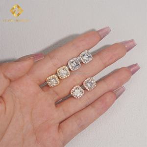 Pendientes de Diamante Moissanite VVS con Certificado GRA, Engaste de Tornillo, Estilo Hip Hop, Envío Directo, Gran Venta - Product Image 3